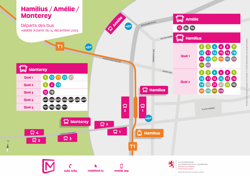 Hamilius / Amélie / Monterey interchange