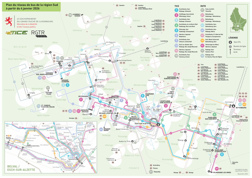 Réseau de bus région Sud (04.01.2026)