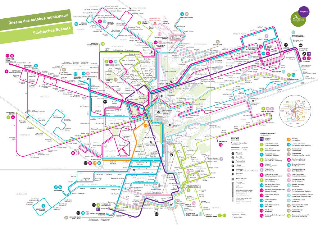 Réseau bus et tram de Luxembourg-Ville (22.02.2026)