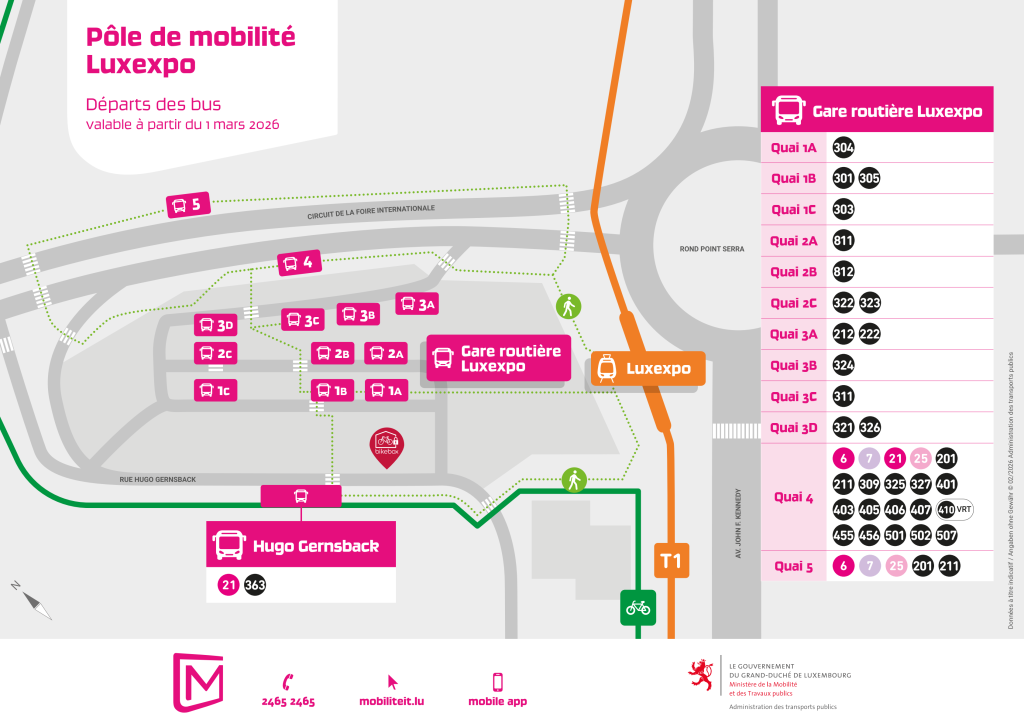 Luxexpo interchange (valid from 01.03.2026)